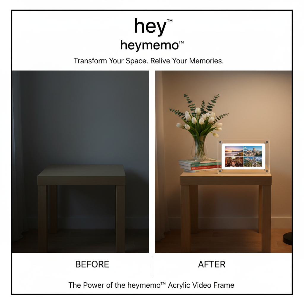 heymemo™ Acrylic Video Frame